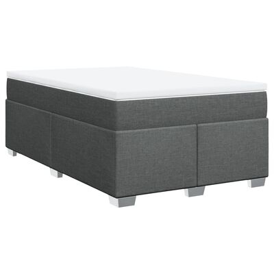 vidaXL Boxspring posteľ s matracom, tmavosivá 120x190 cm, látka