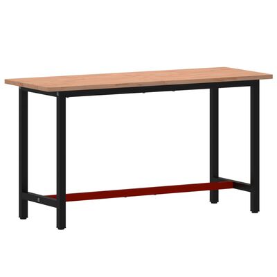 vidaXL Pracovný stôl 150x55x81,5 cm masívny buk a kov