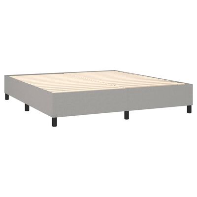 vidaXL Boxspring posteľ s matracom svetlosivá 100x200 cm látka