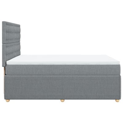 vidaXL Boxspring posteľ s matracom bledosivá 140x200 cm látka