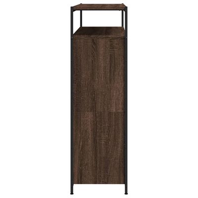 vidaXL Botník so 4 výklopnými zásuvkami hnedý dub 100x34x112 cm