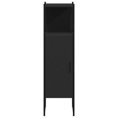 vidaXL Skrinka do kúpeľne čierna 33x33x120,5 cm kompozitné drevo