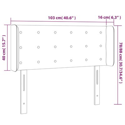 VidaXL Čelo postele kapučínové 103x16x78/88 cm umelá koža