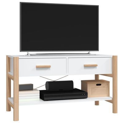 vidaXL TV skrinka biela 82x38x45 cm spracované drevo