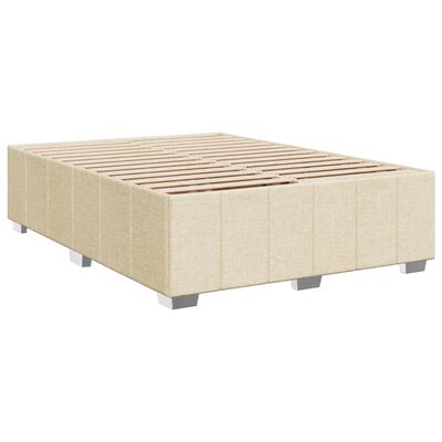 vidaXL Boxspring posteľ s matracom krémový 140x190 cm látka