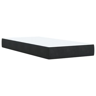 vidaXL Posteľný rám boxspring s matracom čierny 100x200 cm zamat