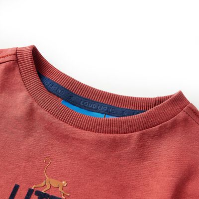 Detské tričko s dlhými rukávmi pálené červené 104