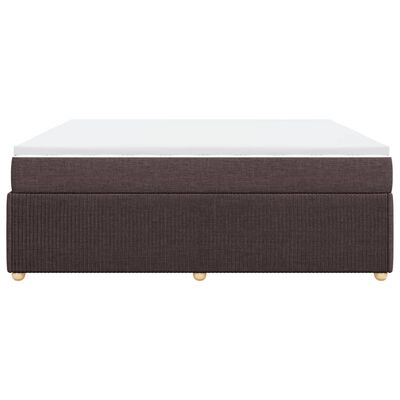 vidaXL Boxspring posteľ s matracom tmavohnedá 200x200 cm látka