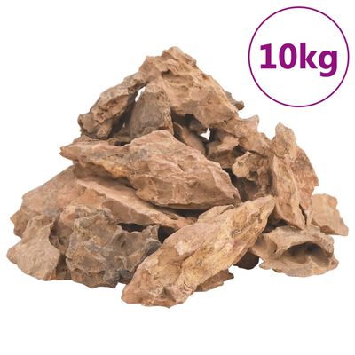 vidaXL Dračie kamene 10 kg hnedé 1-10 cm