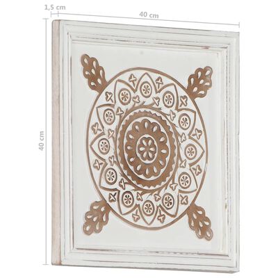 vidaXL Ručne vyrezávané nástenné panely 2 ks MDF 40x40x1,5 cm