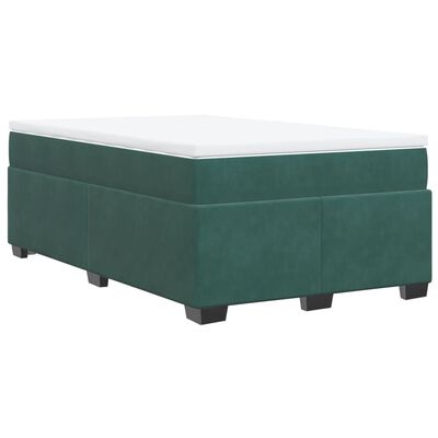 vidaXL Boxspring posteľ s matracom, tmavozelená 120x190cm, zamat