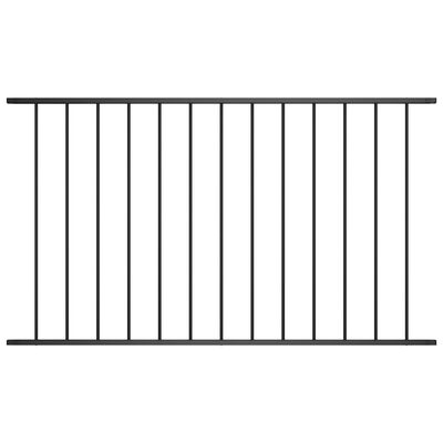 vidaXL Plotový panel, práškovaná oceľ 1,7x0,75 m, čierny