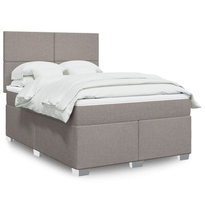 vidaXL Posteľný rám boxspring s matracom sivohned 160x200 cm látka