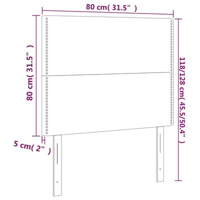 vidaXL Čelá postele 2 ks tmavomodré 80x5x78/88 cm zamat