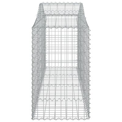 vidaXL Oblúkové gabionové koše 15 ks 200x50x80/100 cm pozink. železo