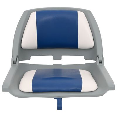 vidaXL 2-dielna skladacia súprava sedadiel do člna modro-biely vankúš