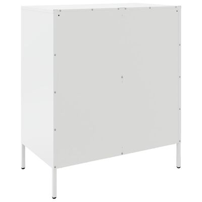 vidaXL Komoda biela 68x39x79 cm oceľ