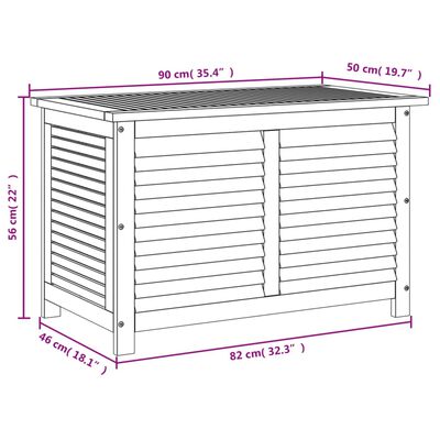 vidaXL Záhradný úložný box s mriežkami 90x50x56 cm masívna akácia