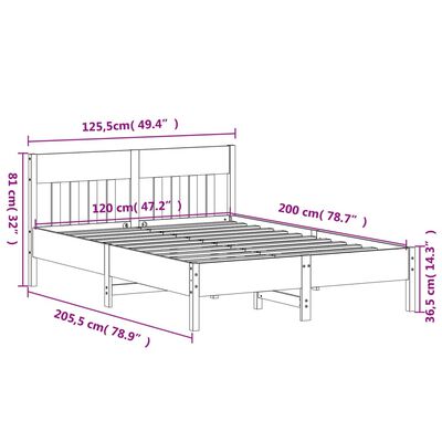 vidaXL Posteľ s matracom biela 120x200 cm borovicový masív