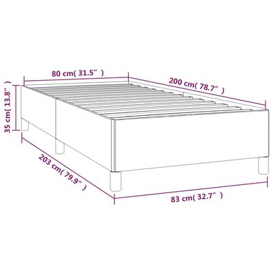 vidaXL Rám postele ružový 80x200 cm zamat