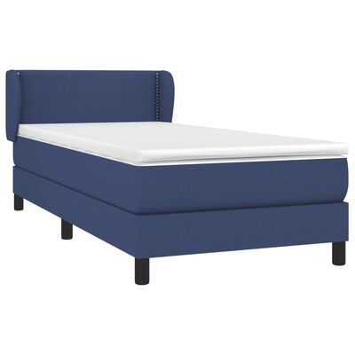 vidaXL Boxspring posteľ s matracom modrá 100x200 cm látka