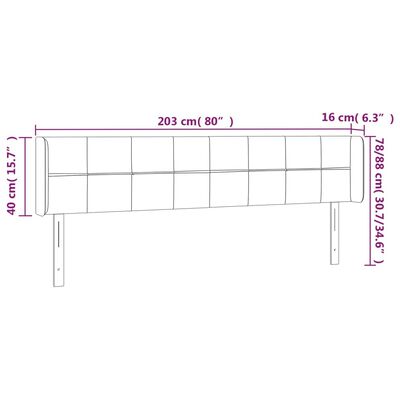 vidaXL Čelo postele so záhybmi tmavozelený 203x16x78/88 cm zamat