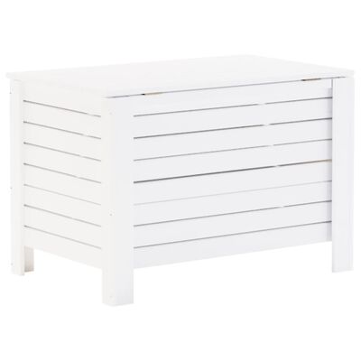 vidaXL Úložný box s vekom RANA biely 100x49x54 cm borovicový masív