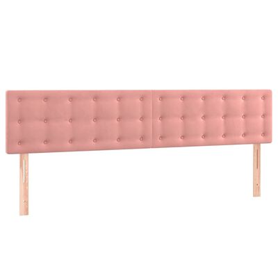 vidaXL Boxspring posteľ s matracom a LED, ružová 120x190 cm, zamat