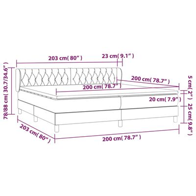 vidaXL Posteľný rám boxspring s matracom čierny 200x200 cm zamat