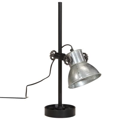 vidaXL Stolová lampa 25 W starožitná strieborná 15x15x55 cm E27