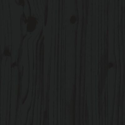 vidaXL Posteľný rám čierny masívna borovica 90x200 cm