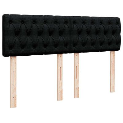 vidaXL Posteľný rám boxspring s matracom čierny 140x200 cm látka