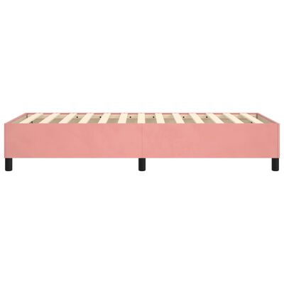 vidaXL Posteľný rám na boxspring ružový 100x200 cm zamat