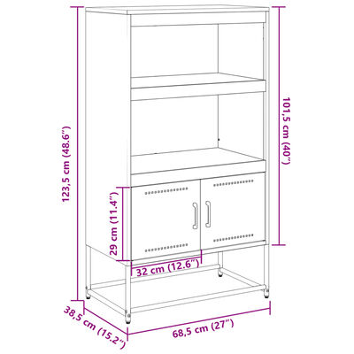 vidaXL TV skrinka horčicovožltá 100,5x39x60,5 cm oceľ