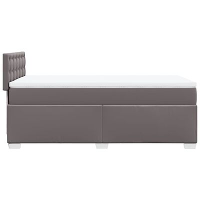 vidaXL Boxspring posteľ s matracom sivá 90x200 cm umelá koža