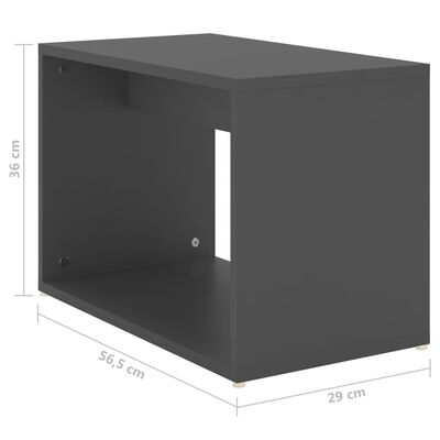 vidaXL Zasúvacie stolíky 3 ks, sivé 60x60x38 cm, kompozitné drevo