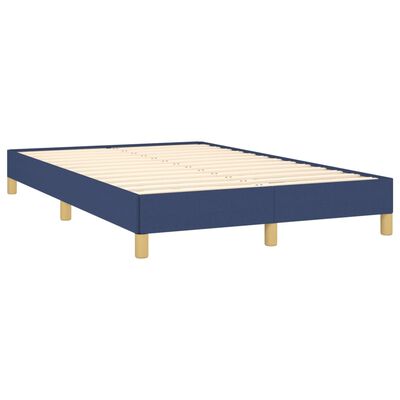 vidaXL Boxspring posteľ s matracom a LED modrá 120x190 cm látka