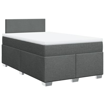 vidaXL Boxspring posteľ s matracom, tmavosivá 120x190 cm, látka