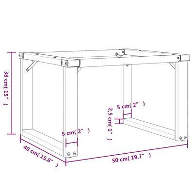 vidaXL Nohy konferenčného stolíka O-rám 50x40x38 cm liatina