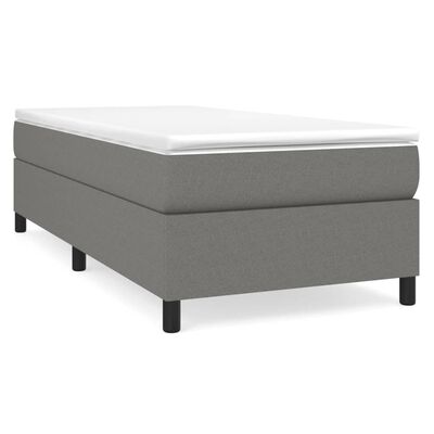 vidaXL Boxspring posteľ s matracom tmavosivá 90x200 cm látka