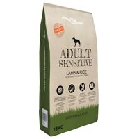 vidaXL Prémiové krmivo pre psov Adult Sensitive Lamb & Rice, 15 kg