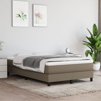 vidaXL Boxspring posteľ s matracom sivohnedá 120x190 cm látka