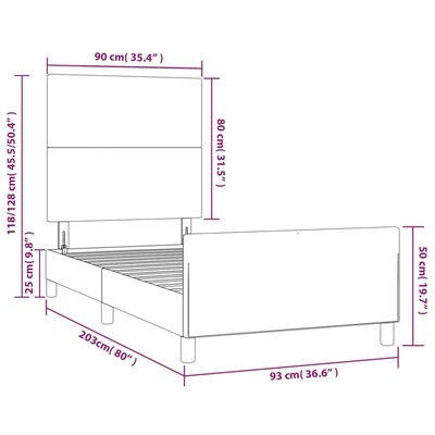 vidaXL Rám postele s čelom ružový 90x200 cm zamat