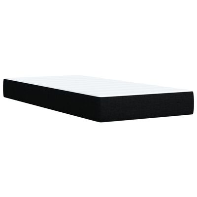 vidaXL Posteľný rám boxspring s matracom čierny 80x200 cm látka