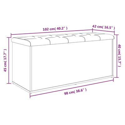 vidaXL Úložná lavička dub sonoma 102x42x45 cm kompozitné drevo