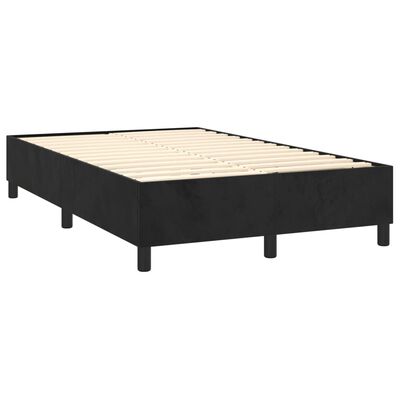 vidaXL Posteľný rám boxspring s matracom čierny 120x200 cm zamat