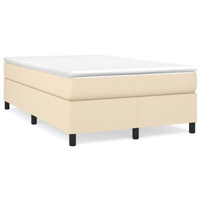 vidaXL Boxspring posteľ s matracom krémový 120x200 cm látka