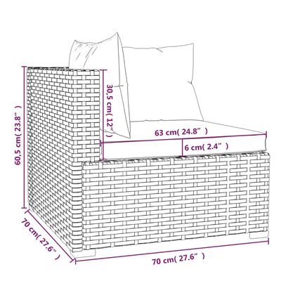 vidaXL 9-dielna záhradná sedacia súprava s podložkami hnedá polyratan