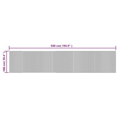 vidaXL Koberec obdĺžnikový tmavohnedý 100x500 cm bambus