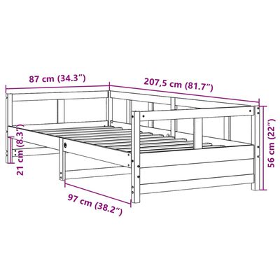 vidaXL Denná posteľ s matracom voskovo hnedá 80x200cm masívna borovica